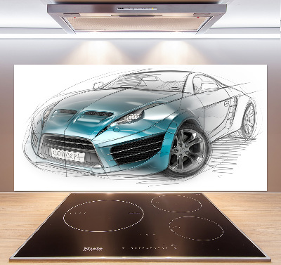Panneau crédence cuisine Croquis d'une voiture