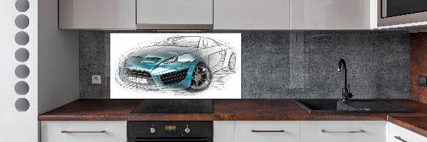 Panneau crédence cuisine Croquis d'une voiture