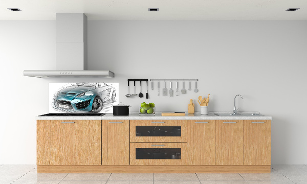 Panneau crédence cuisine Croquis d'une voiture
