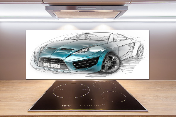Panneau crédence cuisine Croquis d'une voiture