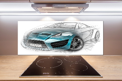 Panneau crédence cuisine Croquis d'une voiture