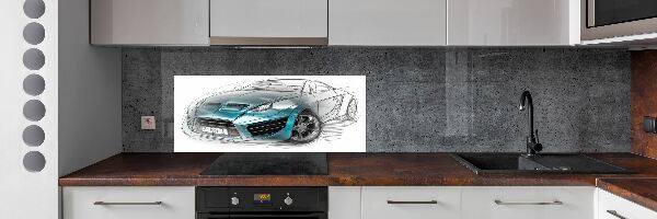 Panneau crédence cuisine Croquis d'une voiture