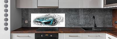 Panneau crédence cuisine Croquis d'une voiture