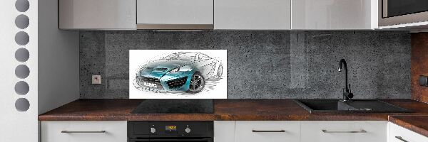 Panneau crédence cuisine Croquis d'une voiture