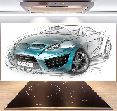 Panneau crédence cuisine Croquis d'une voiture