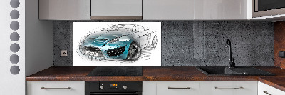 Panneau crédence cuisine Croquis d'une voiture