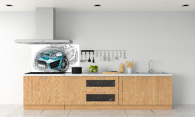 Panneau crédence cuisine Croquis d'une voiture