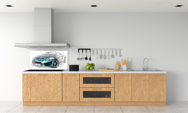 Panneau crédence cuisine Croquis d'une voiture