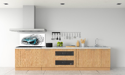 Panneau crédence cuisine Croquis d'une voiture