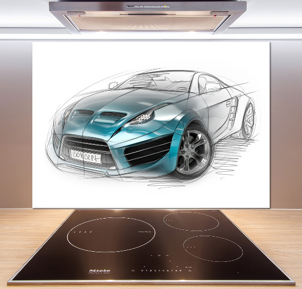 Panneau crédence cuisine Croquis d'une voiture