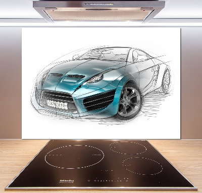 Panneau crédence cuisine Croquis d'une voiture