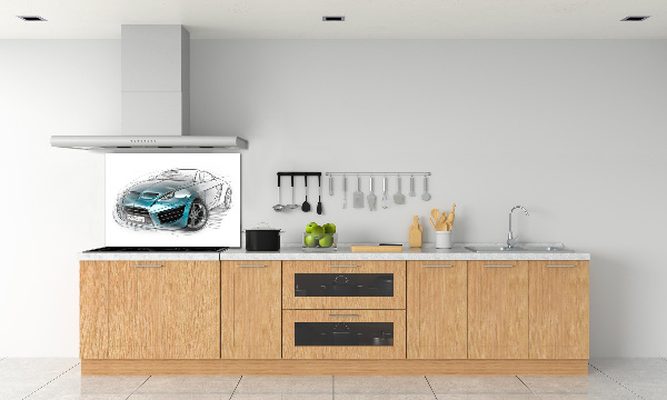 Panneau crédence cuisine Croquis d'une voiture