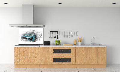Panneau crédence cuisine Croquis d'une voiture