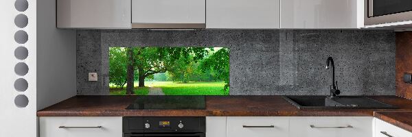 Crédence en verre avec motif Le parc en automne