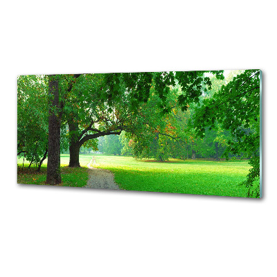 Crédence en verre avec motif Le parc en automne