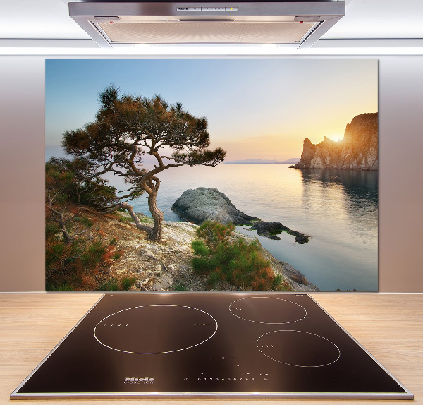 Panneau crédence cuisine Arbre au bord de la mer