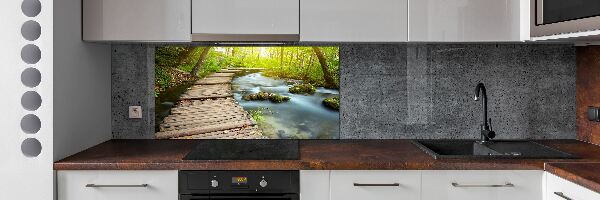 Crédence de cuisine Chemin au bord de la rivière
