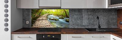 Crédence de cuisine Chemin au bord de la rivière
