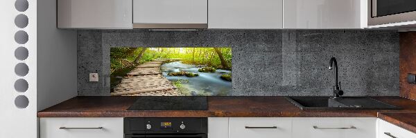 Crédence de cuisine Chemin au bord de la rivière