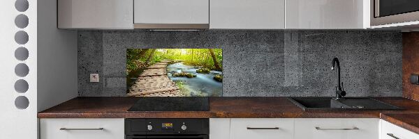 Crédence de cuisine Chemin au bord de la rivière