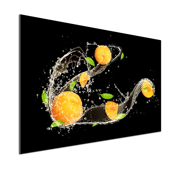Crédence en verre trempé Abricots et eau