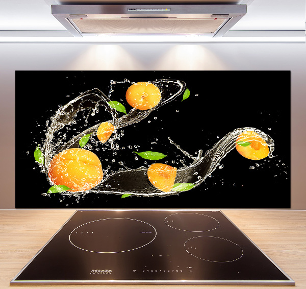 Crédence en verre trempé Abricots et eau