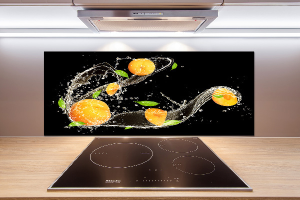 Crédence en verre trempé Abricots et eau