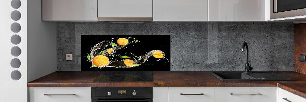 Crédence en verre trempé Abricots et eau
