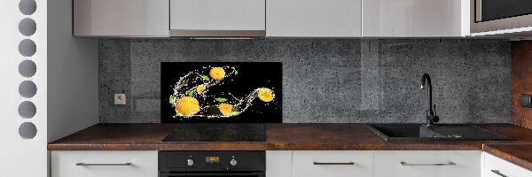 Crédence en verre trempé Abricots et eau