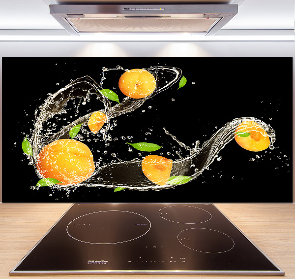 Crédence en verre trempé Abricots et eau