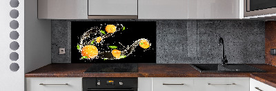 Crédence en verre trempé Abricots et eau