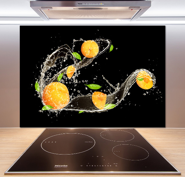Crédence en verre trempé Abricots et eau