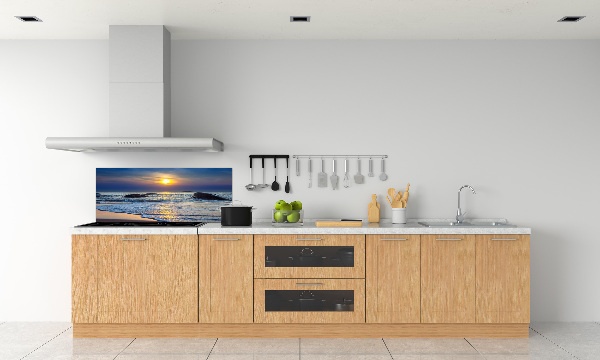 Crédence cuisine en verre Coucher de soleil sur la mer