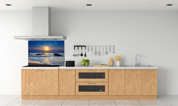 Crédence cuisine en verre Coucher de soleil sur la mer