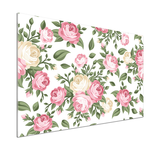 Verre pour crédence Roses