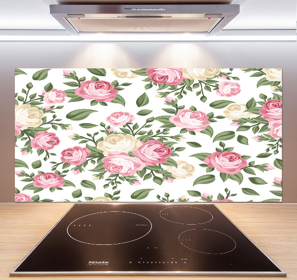 Verre pour crédence Roses
