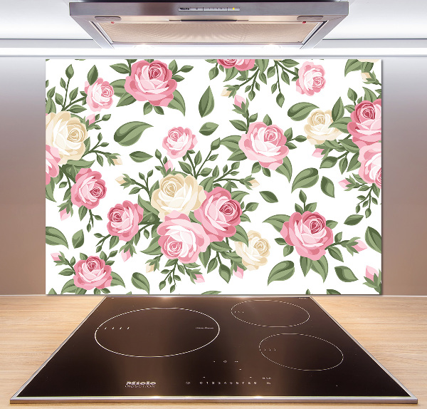 Verre pour crédence Roses