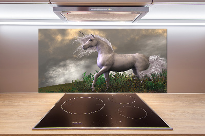 Panneau crédence cuisine Licorne grise
