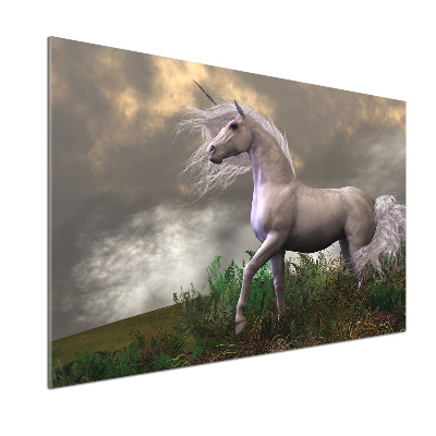 Panneau crédence cuisine Licorne grise