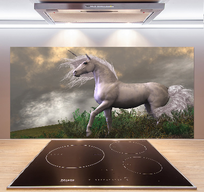 Panneau crédence cuisine Licorne grise