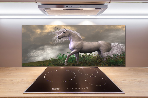 Panneau crédence cuisine Licorne grise