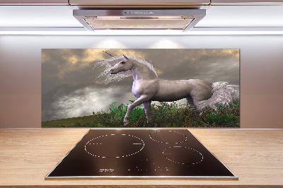 Panneau crédence cuisine Licorne grise