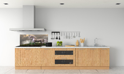 Panneau crédence cuisine Licorne grise