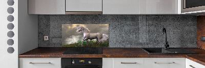Panneau crédence cuisine Licorne grise