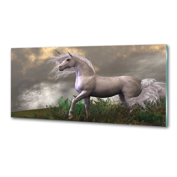 Panneau crédence cuisine Licorne grise