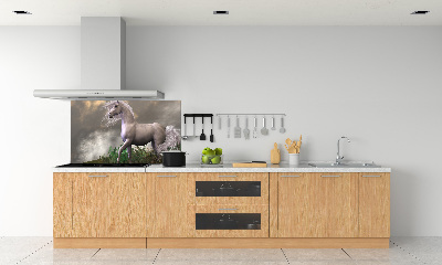 Panneau crédence cuisine Licorne grise