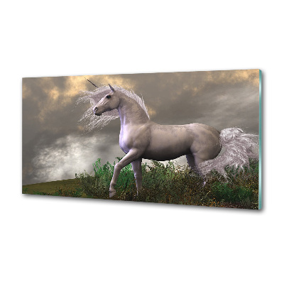 Panneau crédence cuisine Licorne grise