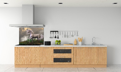 Panneau crédence cuisine Licorne grise
