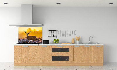 Crédence en verre cuisine Cerf au lever du soleil