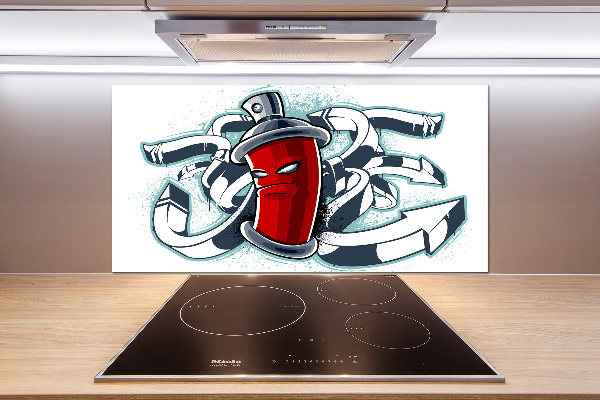 Crédence en verre avec motif Graffiti